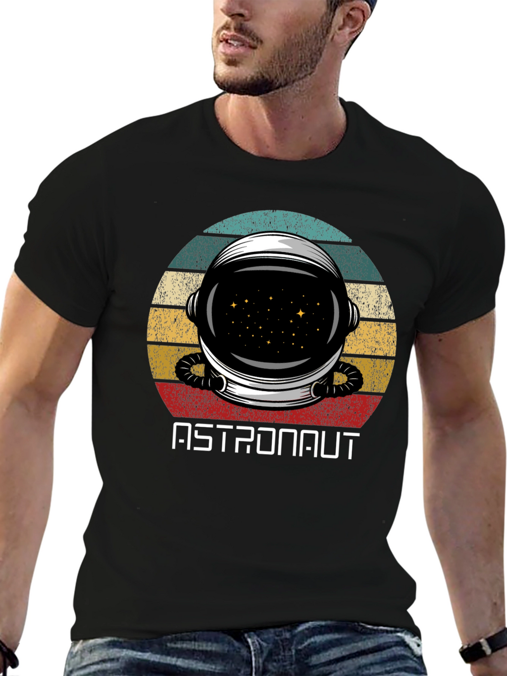 Retro Astronaut Helmet T-Shirt - Space Exploration