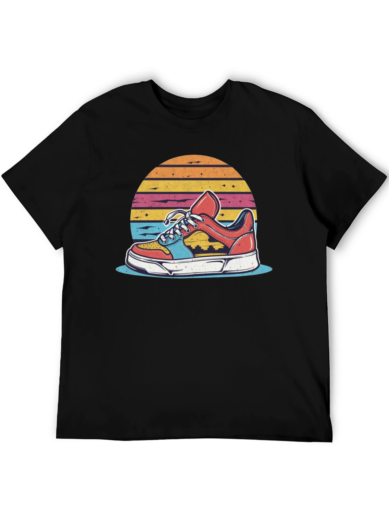 Retro Sneaker Graphic Tee - Black
