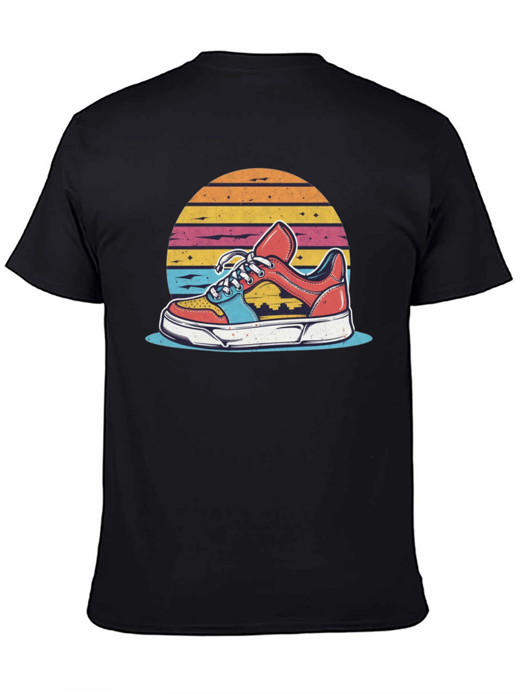 Retro Sneaker Graphic Tee - Black