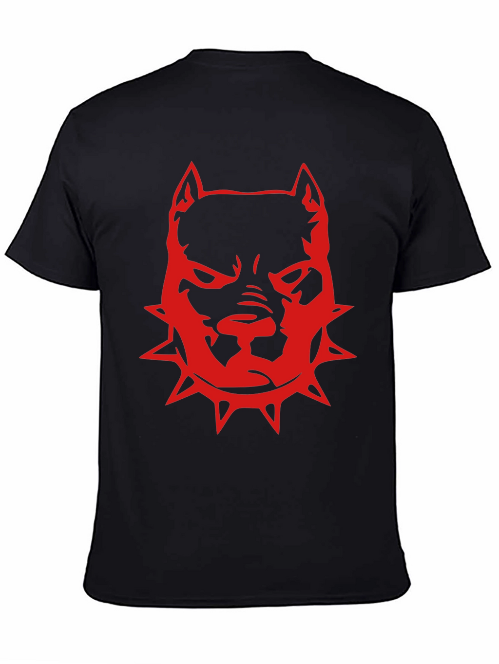 Red Pitbull Graphic T-Shirt - Black