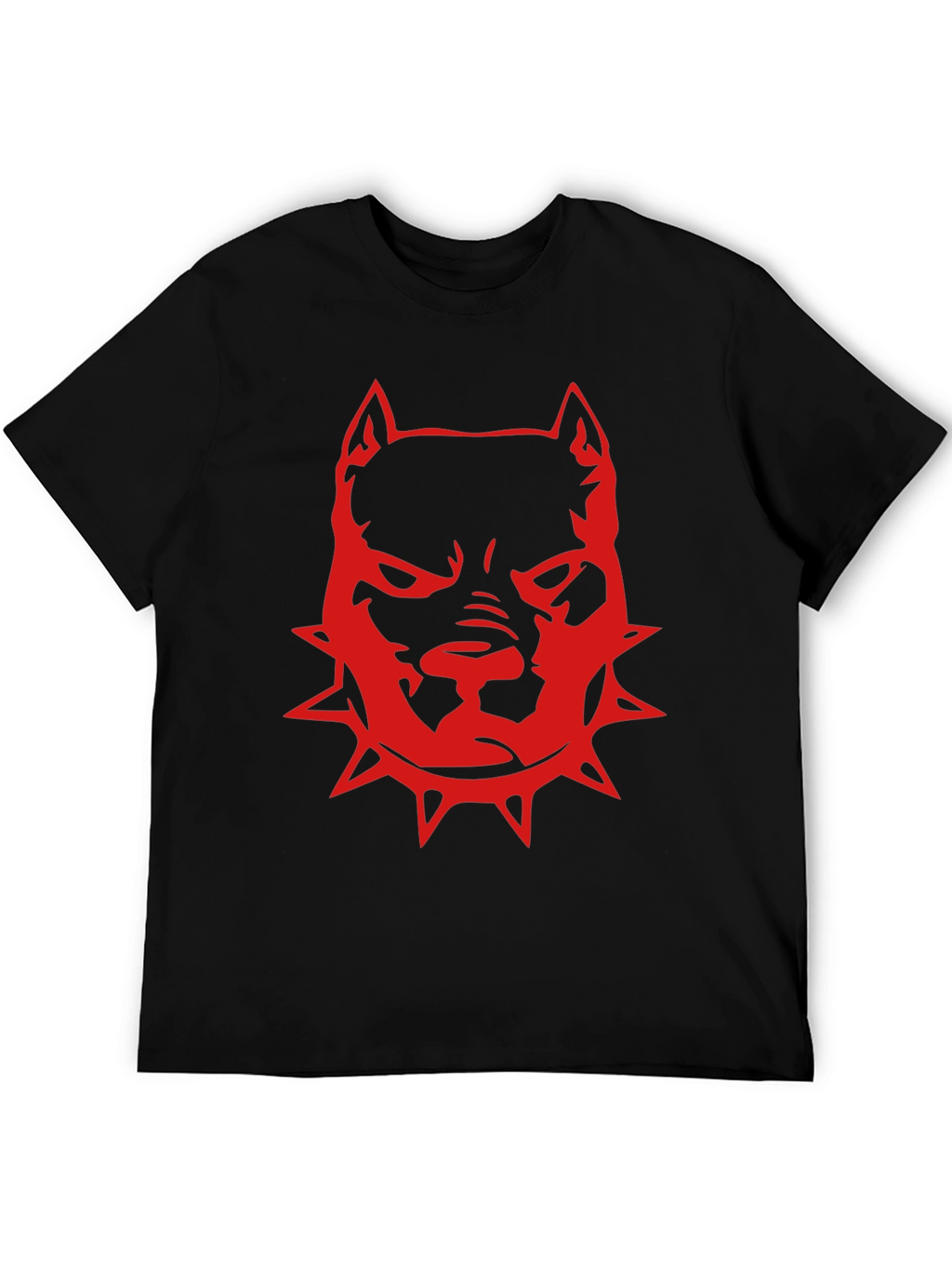 Red Pitbull Graphic T-Shirt - Black