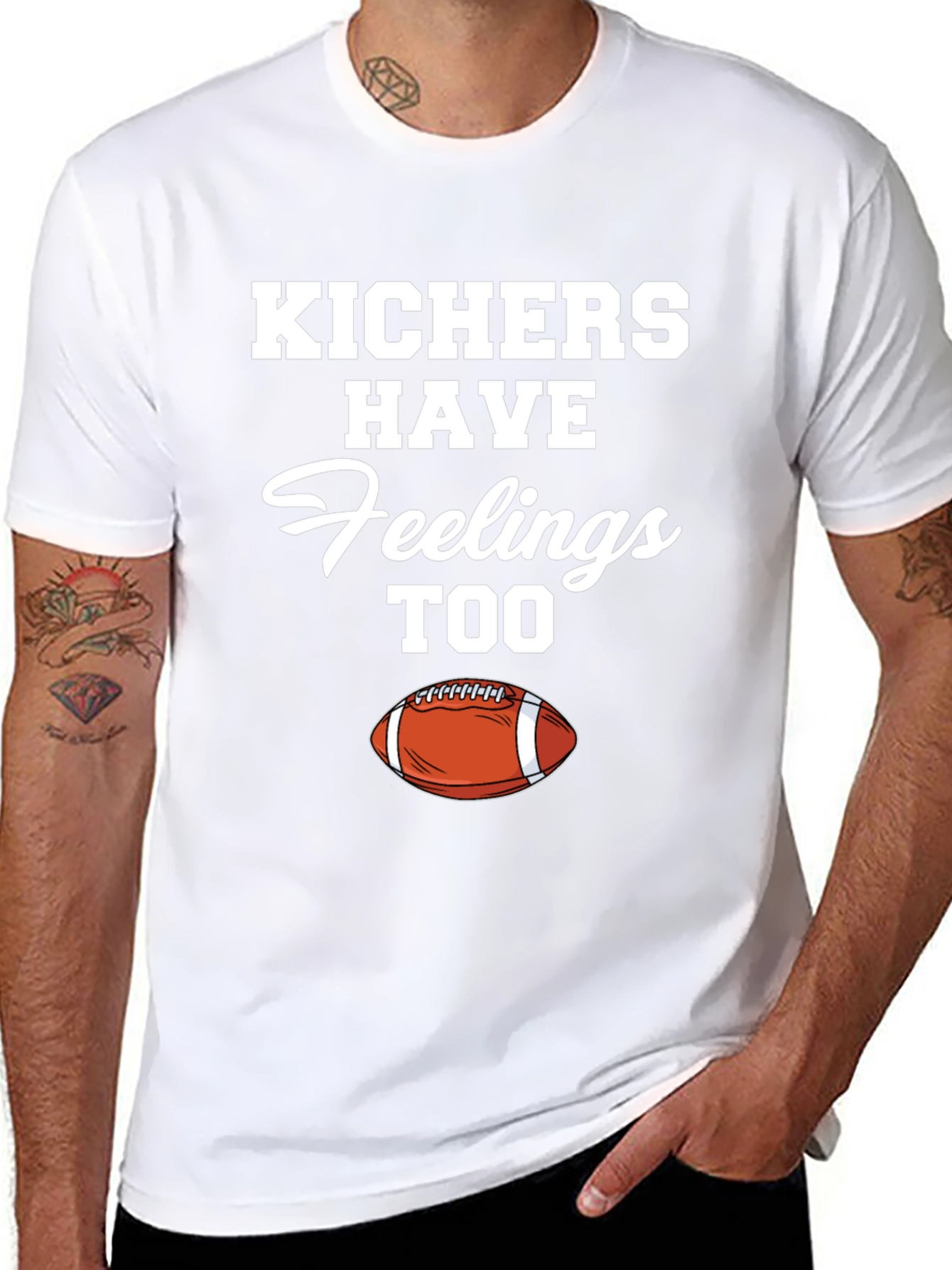 Kichers Have Feelings Too Black T-Shirt
