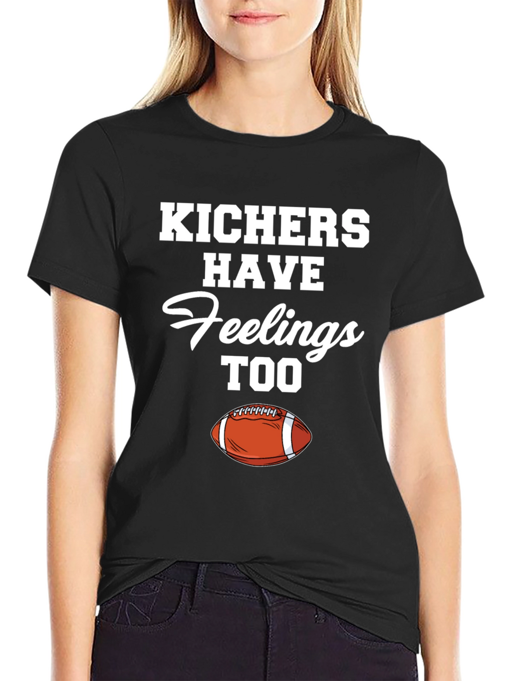 Kichers Have Feelings Too Black T-Shirt