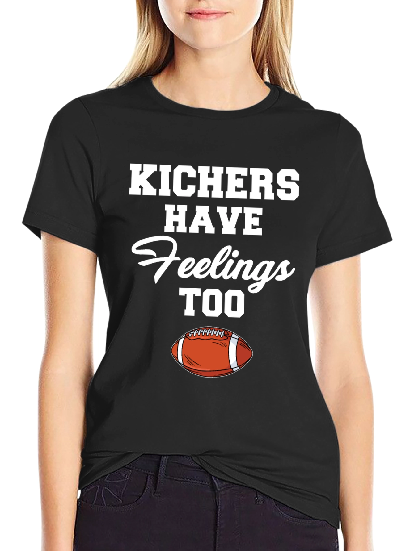 Kichers Have Feelings Too Black T-Shirt