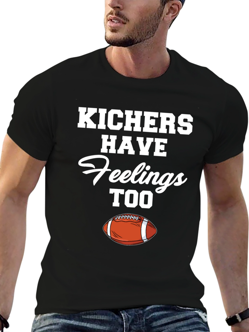 Kichers Have Feelings Too Black T-Shirt