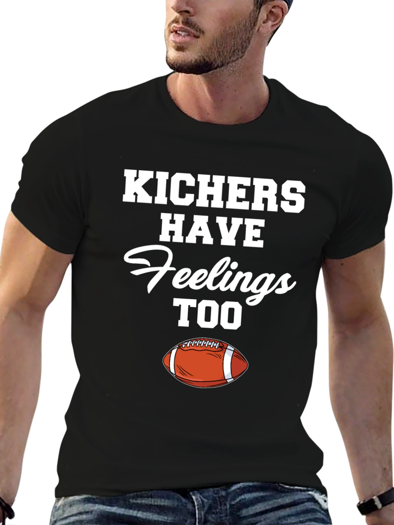 Kichers Have Feelings Too Black T-Shirt