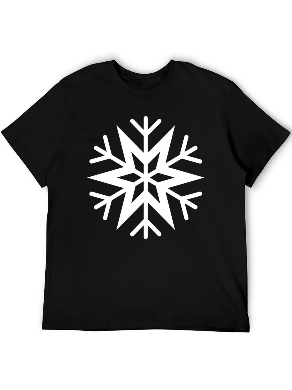 Snowflake Graphic Tee - Black Cotton Blend