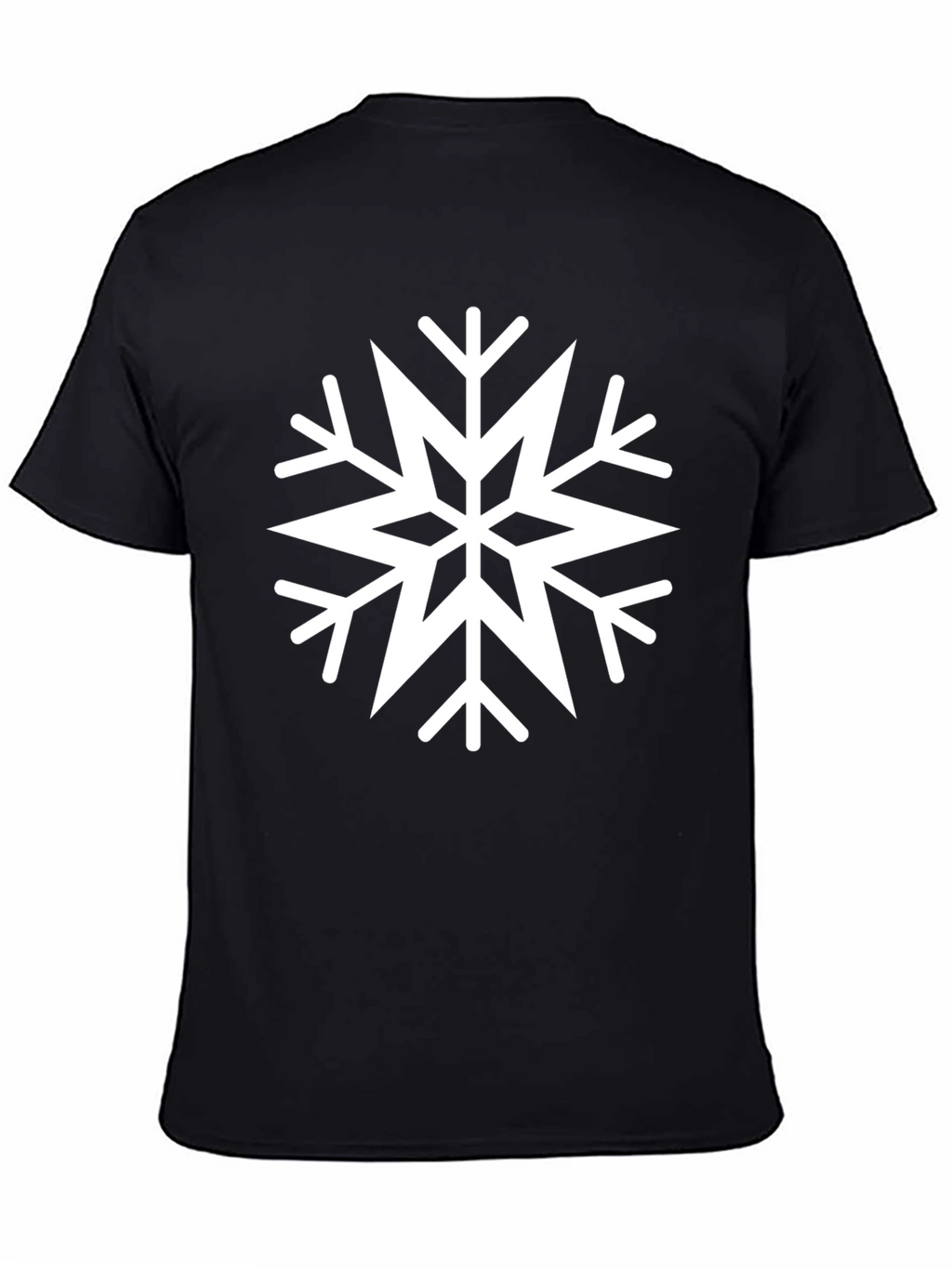 Snowflake Graphic Tee - Black Cotton Blend