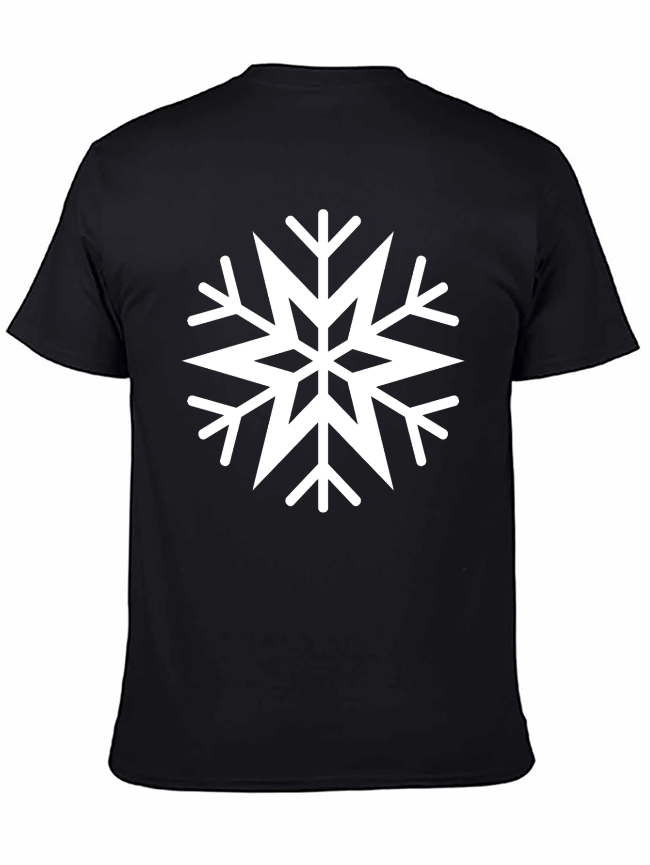 Snowflake Graphic Tee - Black Cotton Blend
