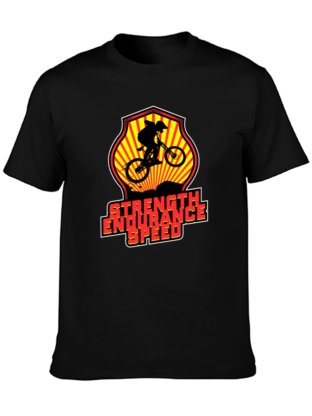Mountain Bike Adventure T-Shirt - Strength Endurance Speed