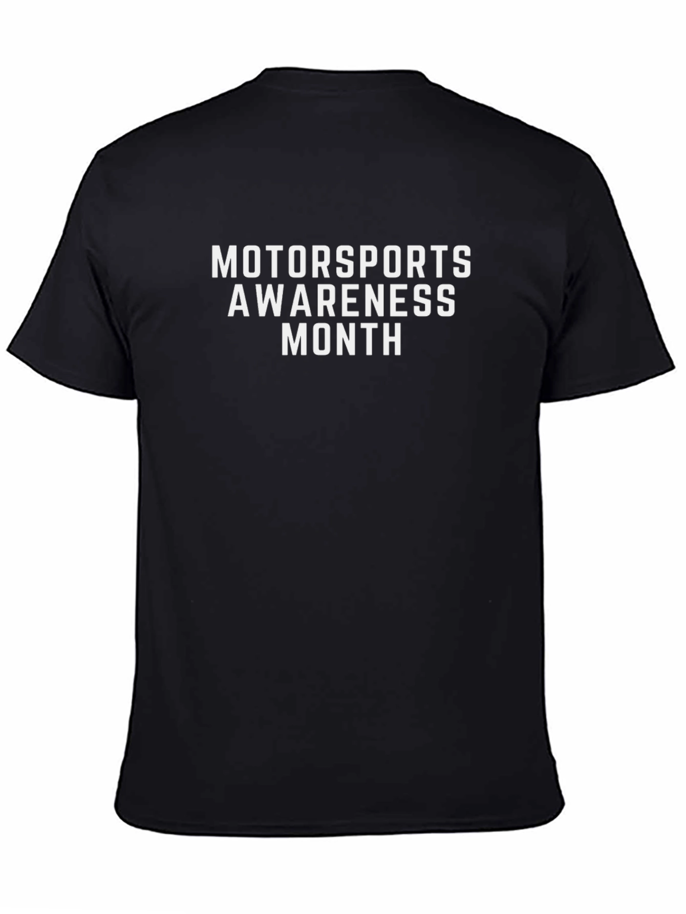 Motorsports Awareness Month Black Graphic T-Shirt
