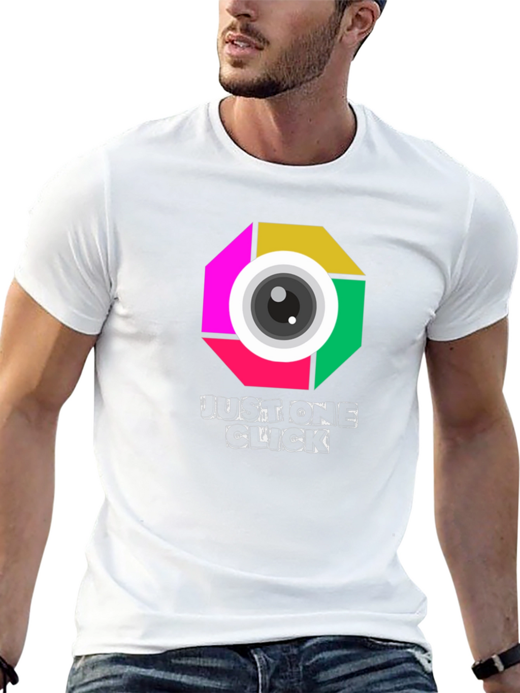 Just One Click Camera Graphic T-Shirt