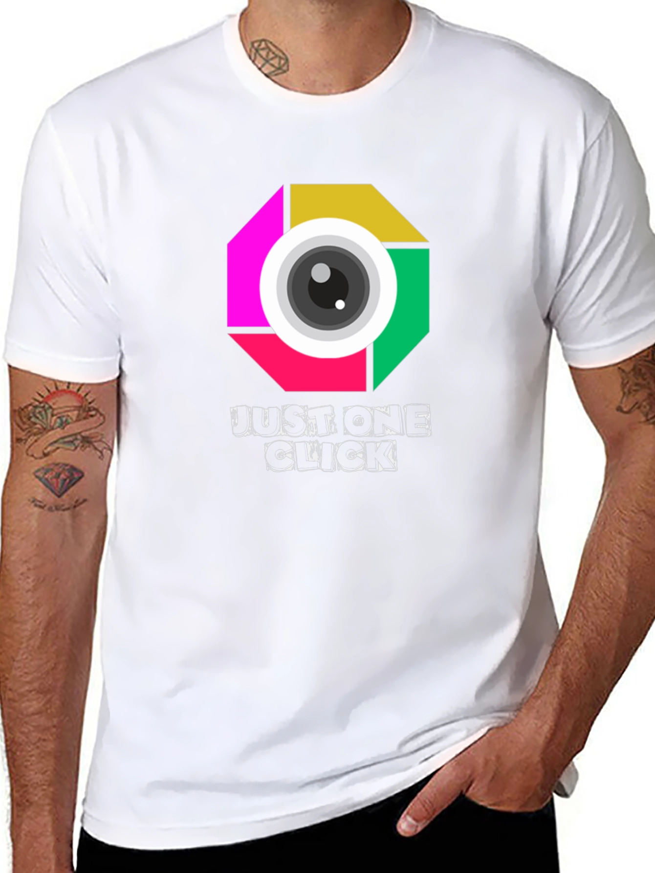 Just One Click Camera Graphic T-Shirt