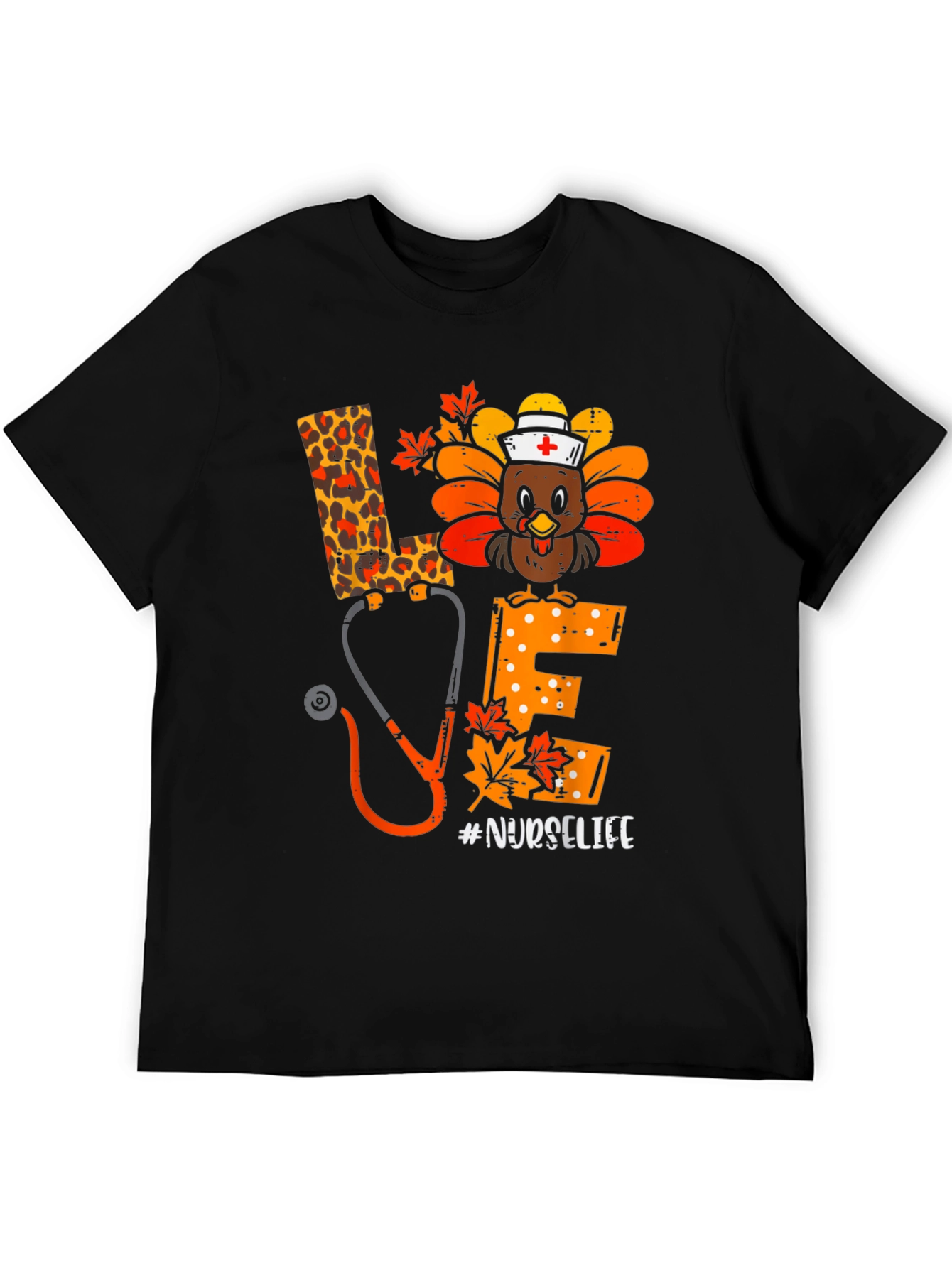 Nurse Life Thanksgiving Turkey Graphic Tee