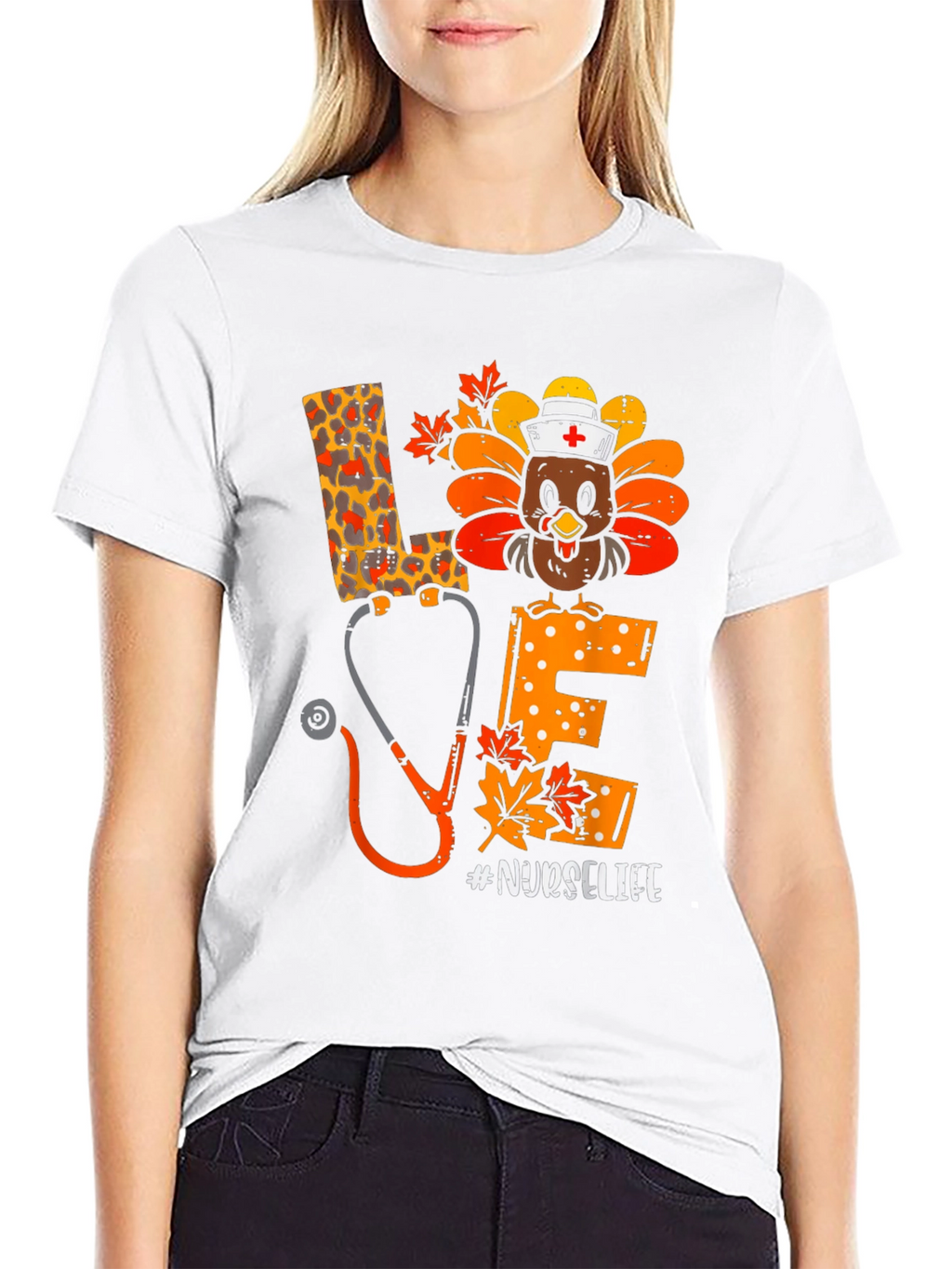 Nurse Life Thanksgiving Turkey Graphic Tee