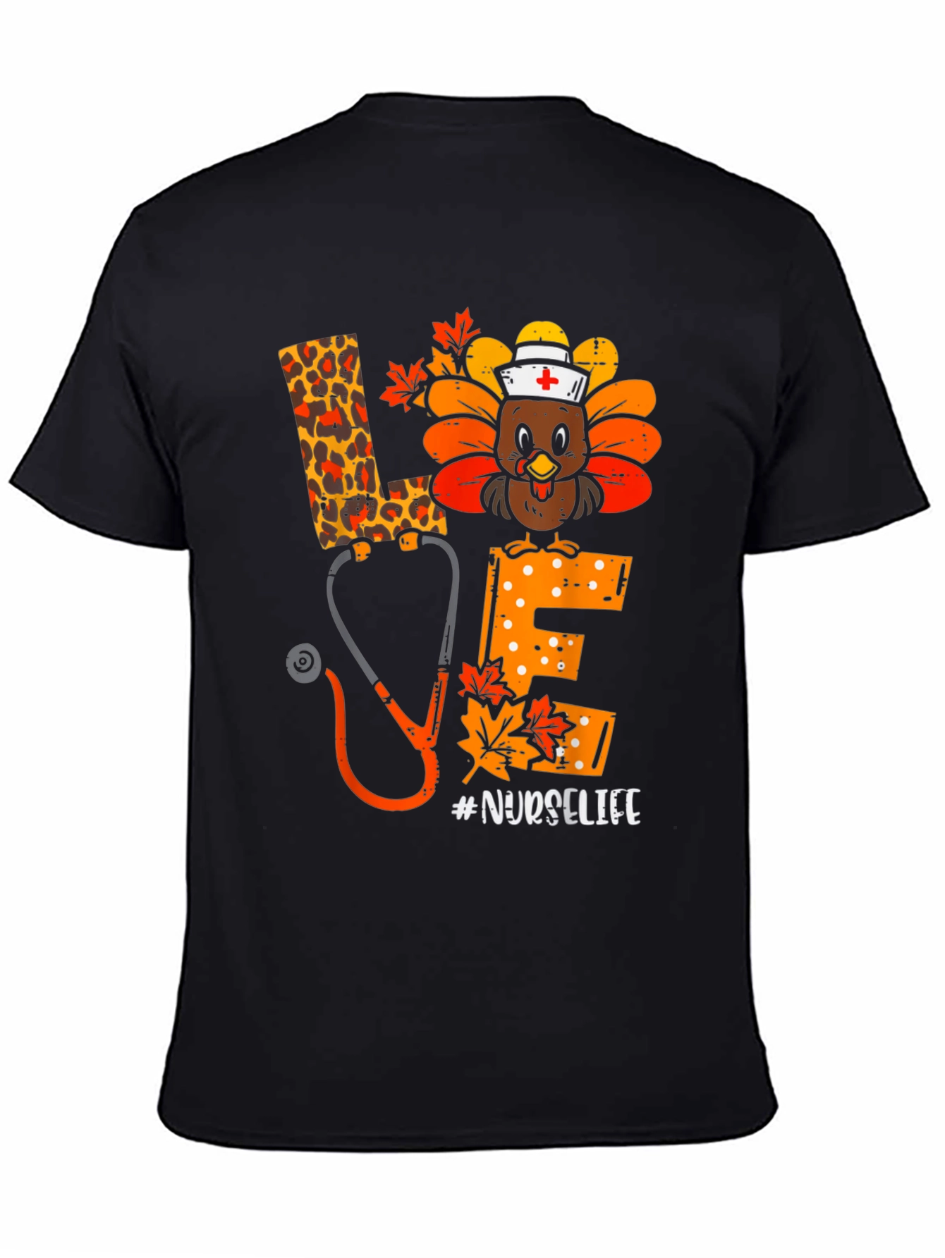 Nurse Life Thanksgiving Turkey Graphic Tee