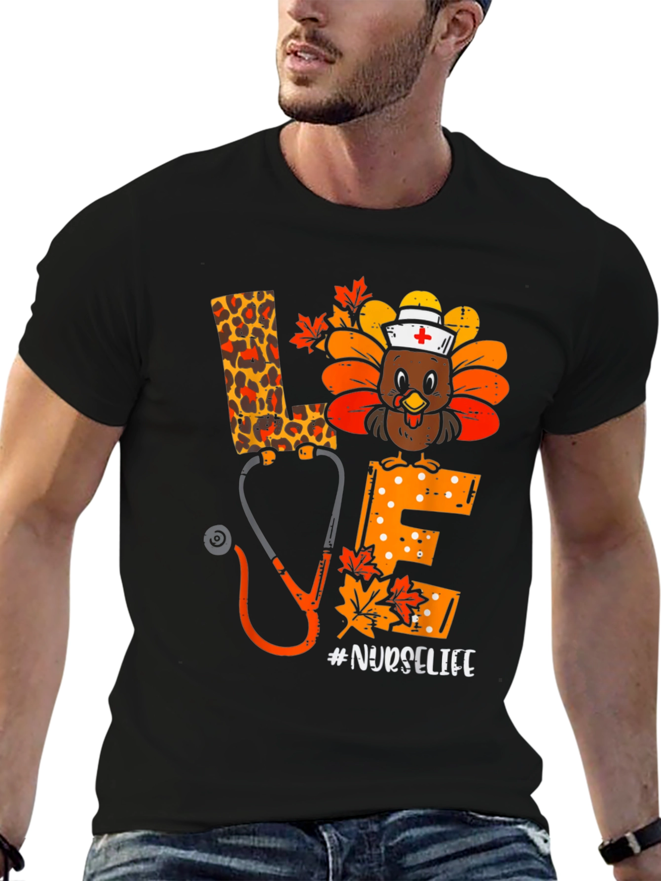 Nurse Life Thanksgiving Turkey Graphic Tee