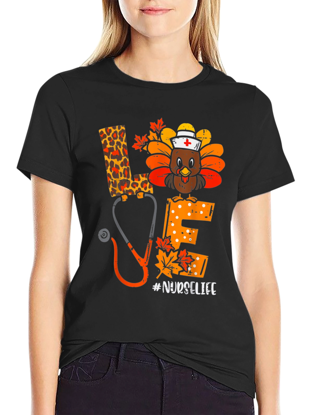 Nurse Life Thanksgiving Turkey Graphic Tee