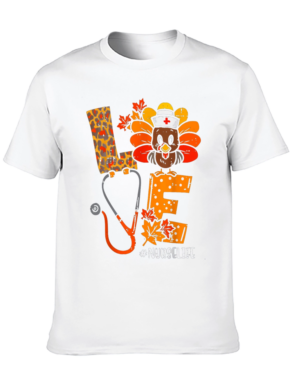 Nurse Life Thanksgiving Turkey Graphic Tee