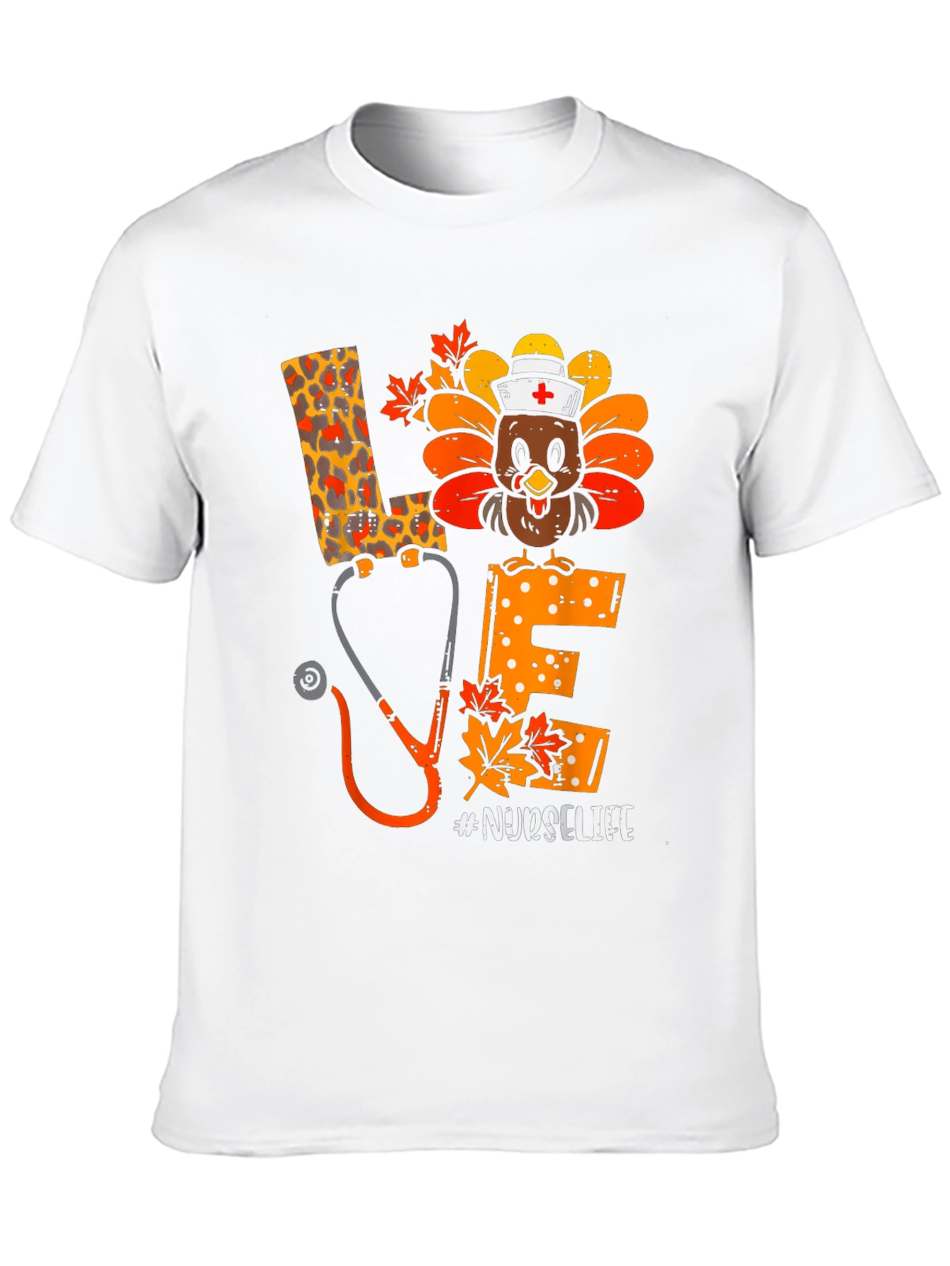 Nurse Life Thanksgiving Turkey Graphic Tee