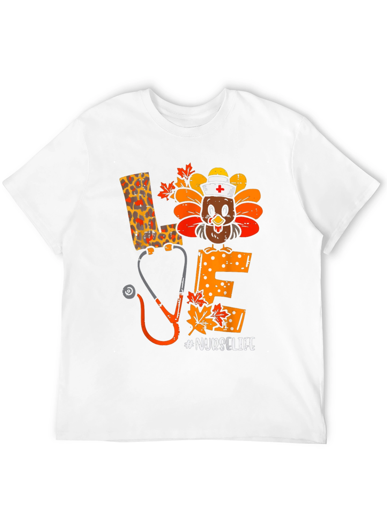 Nurse Life Thanksgiving Turkey Graphic Tee