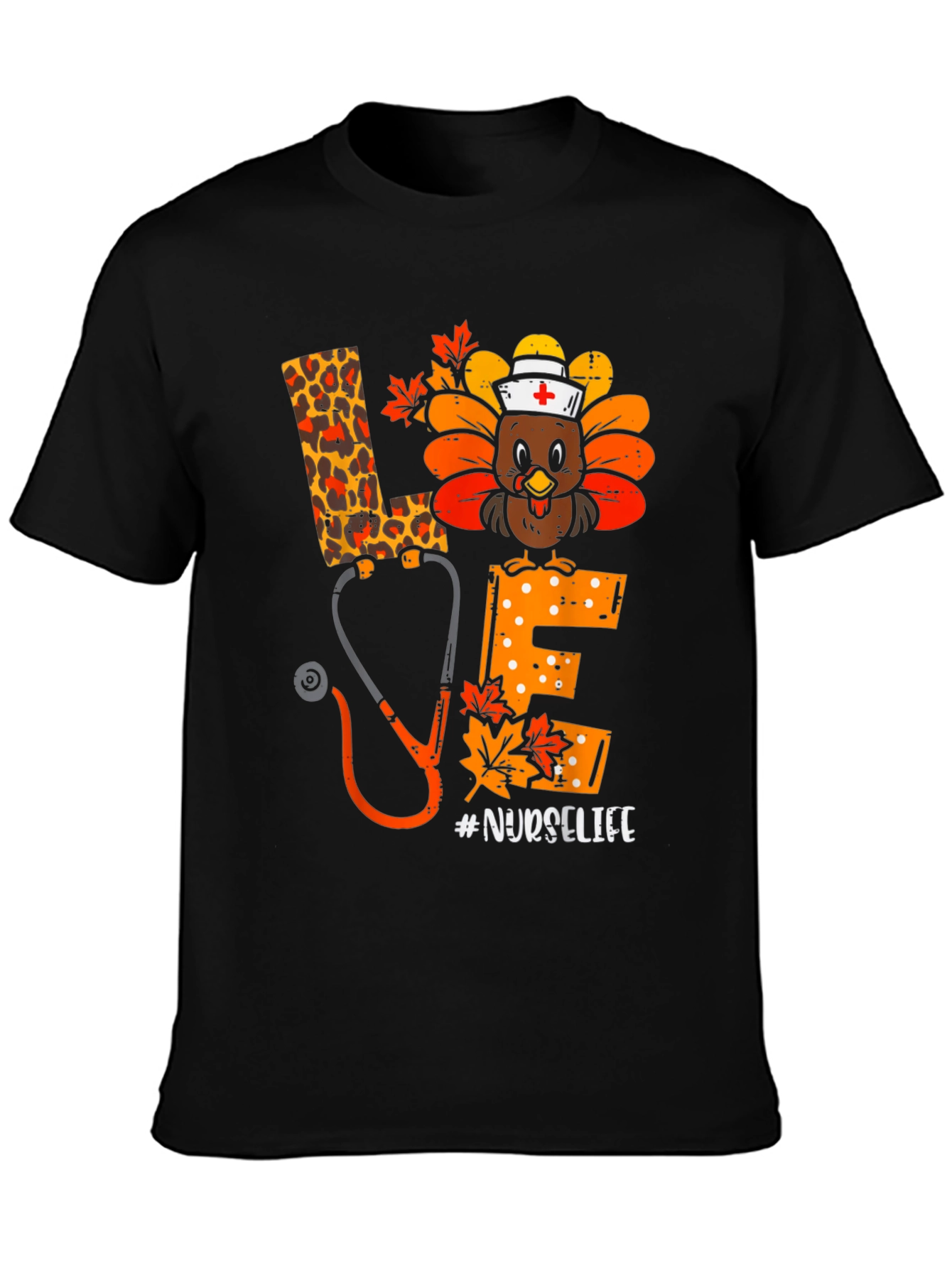 Nurse Life Thanksgiving Turkey Graphic Tee