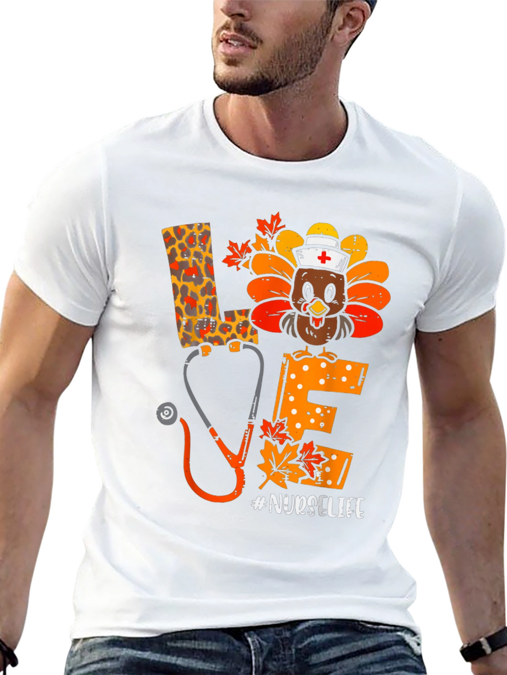 Nurse Life Thanksgiving Turkey Graphic Tee