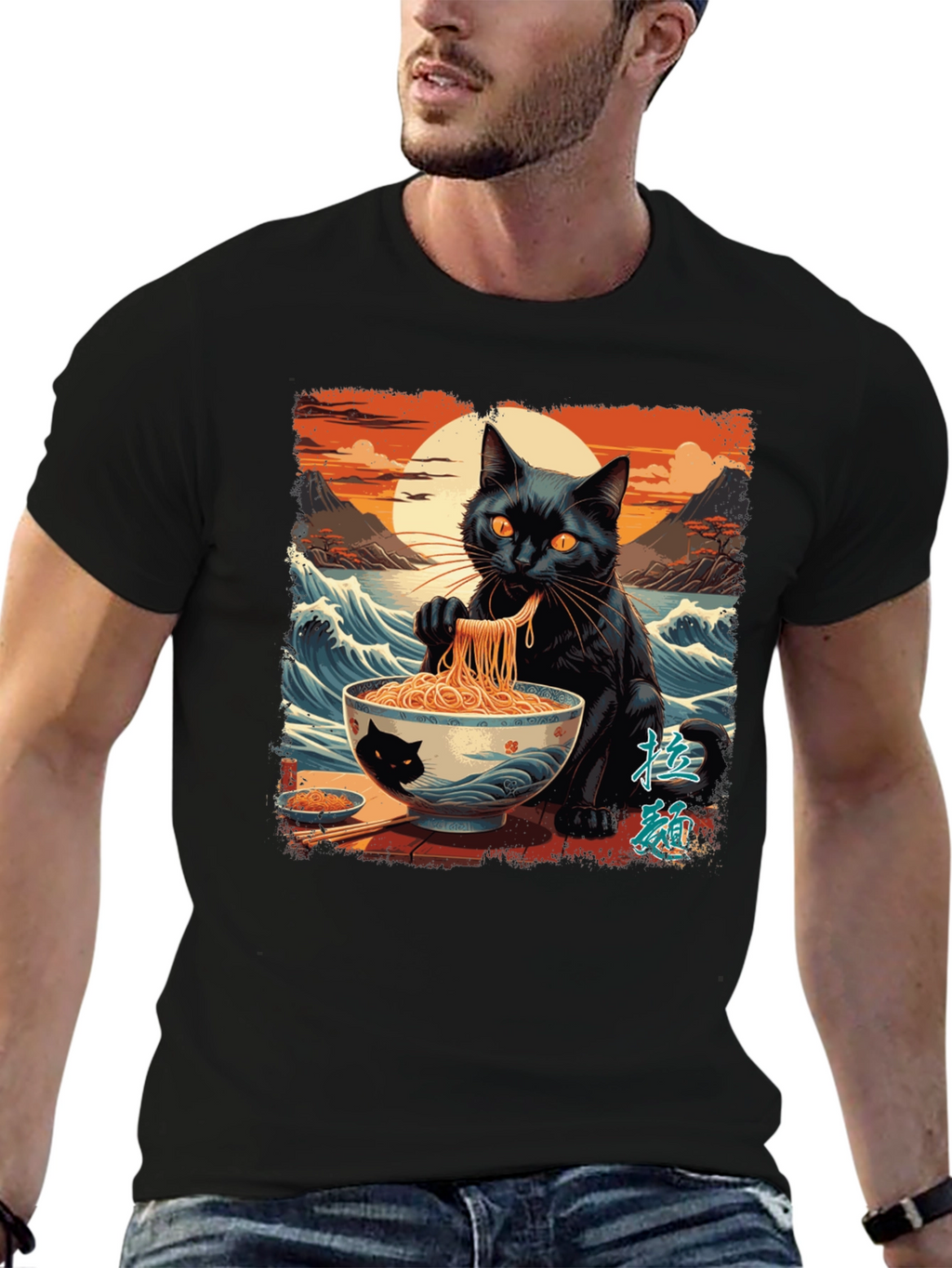 Ramen Cat T-Shirt - Unique Graphic Tee