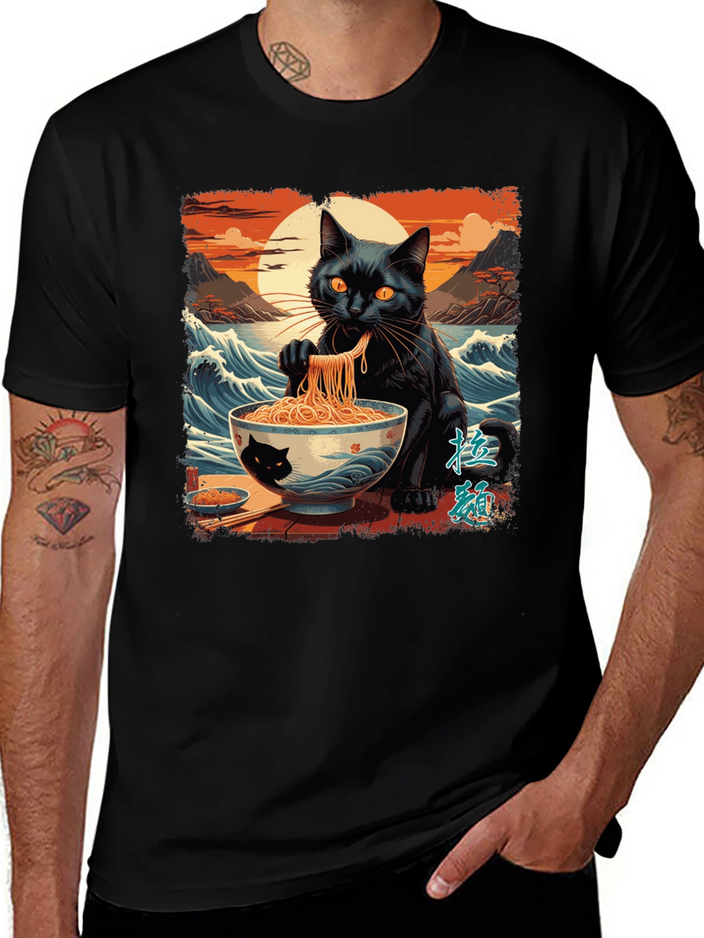 Ramen Cat T-Shirt - Unique Graphic Tee