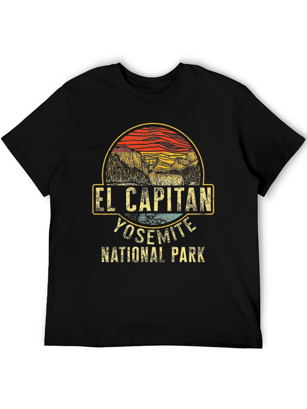 El Capitan Yosemite National Park Black T-Shirt