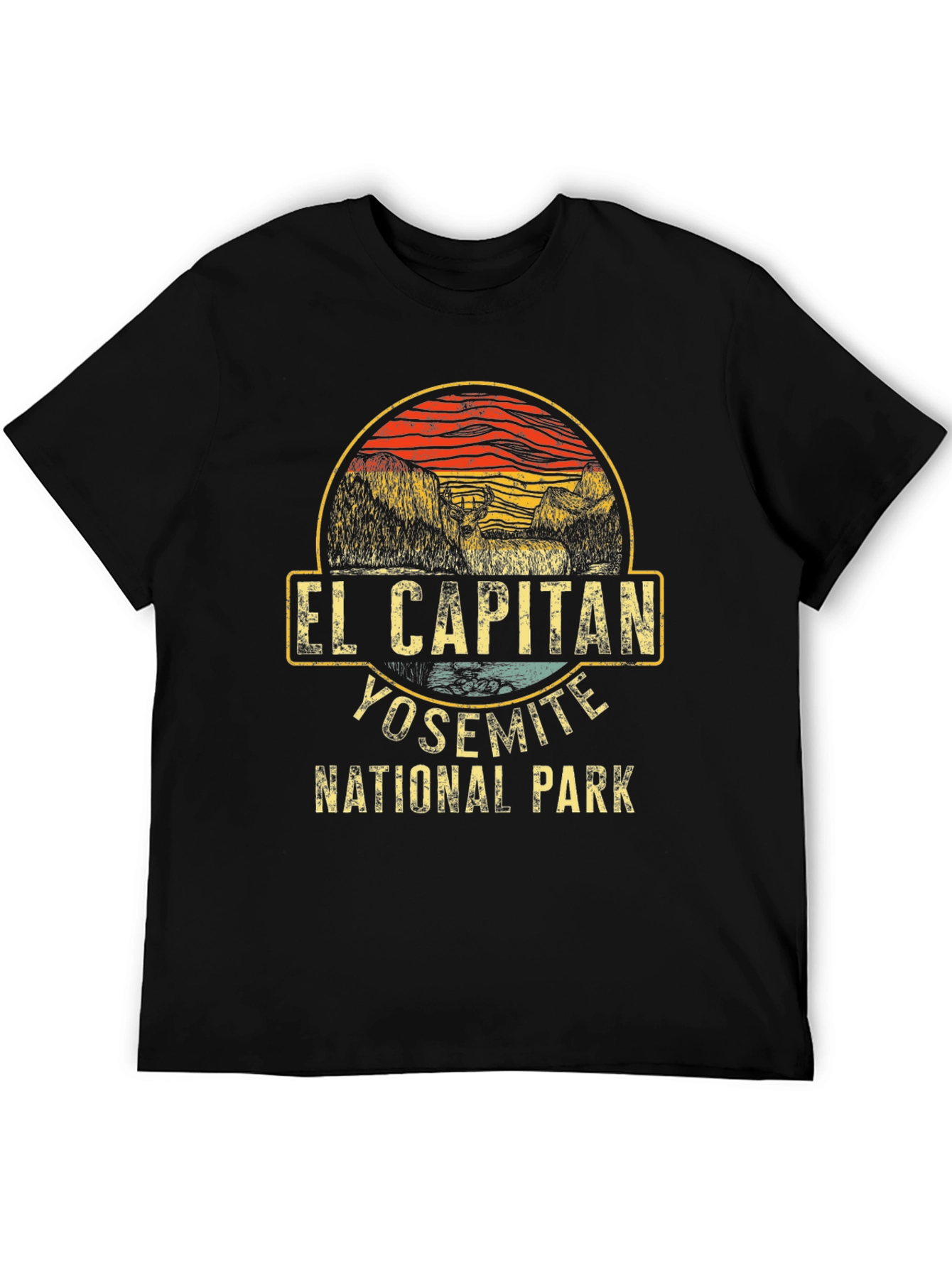 El Capitan Yosemite National Park Black T-Shirt