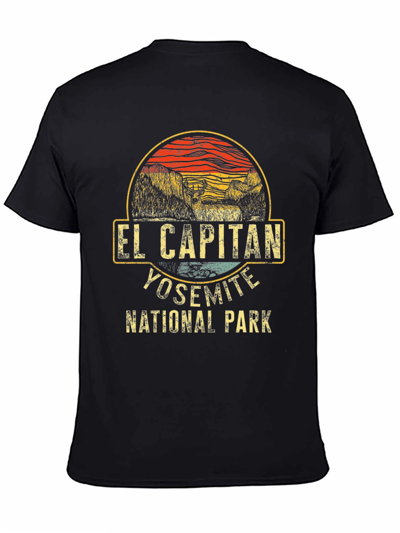 El Capitan Yosemite National Park Black T-Shirt