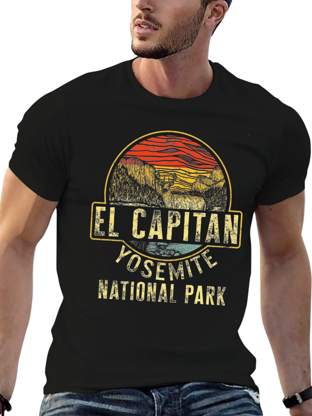 El Capitan Yosemite National Park Black T-Shirt