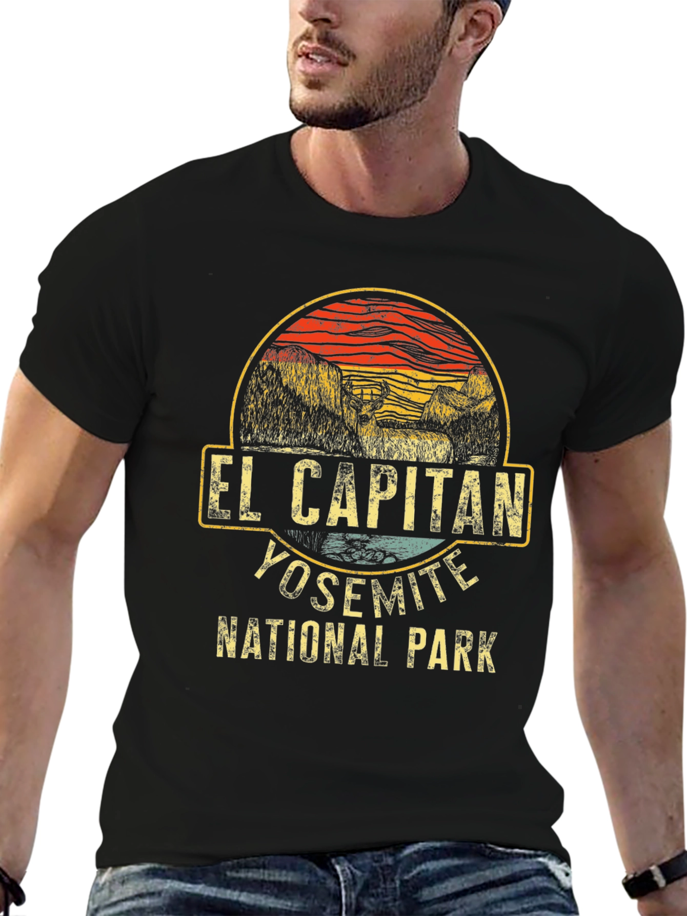 El Capitan Yosemite National Park Black T-Shirt