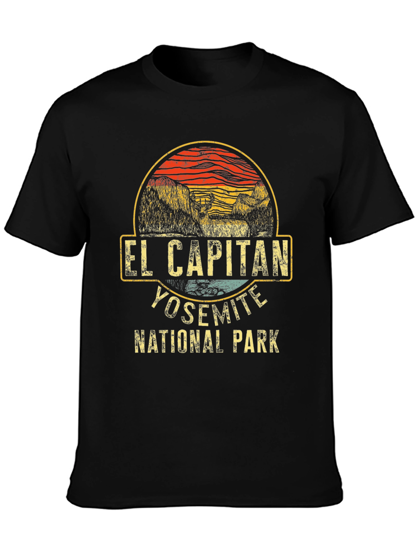 El Capitan Yosemite National Park Black T-Shirt
