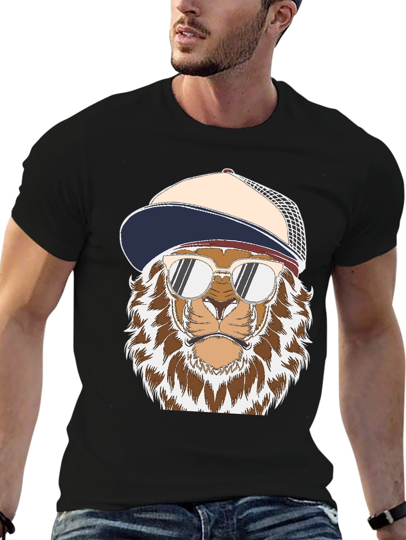Cool Lion Graphic Tee - Streetwear Style