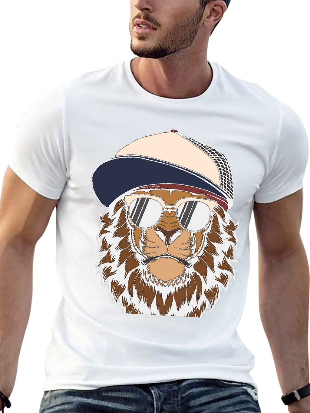 Cool Lion Graphic Tee - Streetwear Style