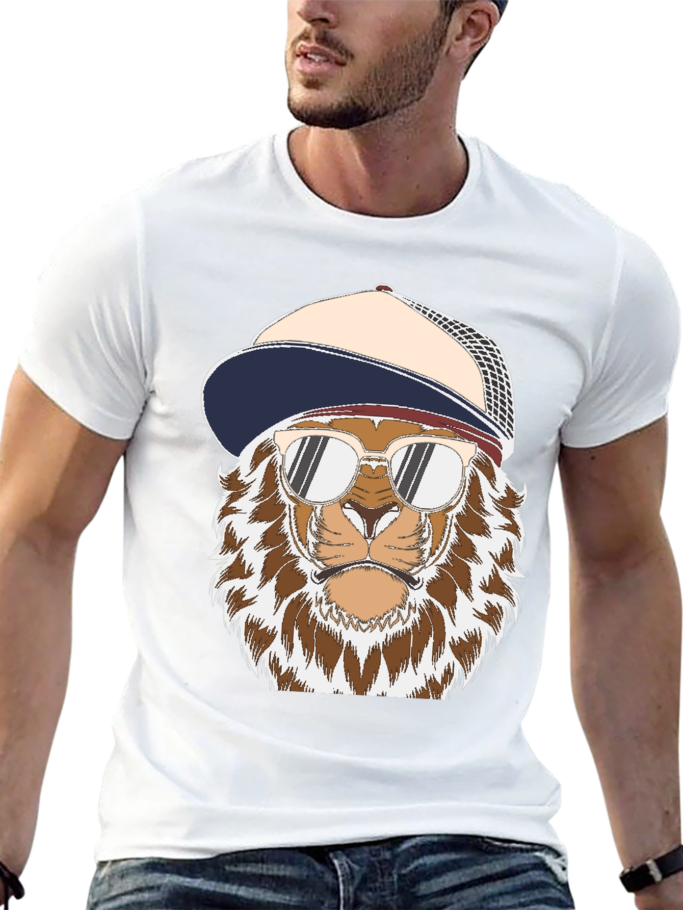 Cool Lion Graphic Tee - Streetwear Style