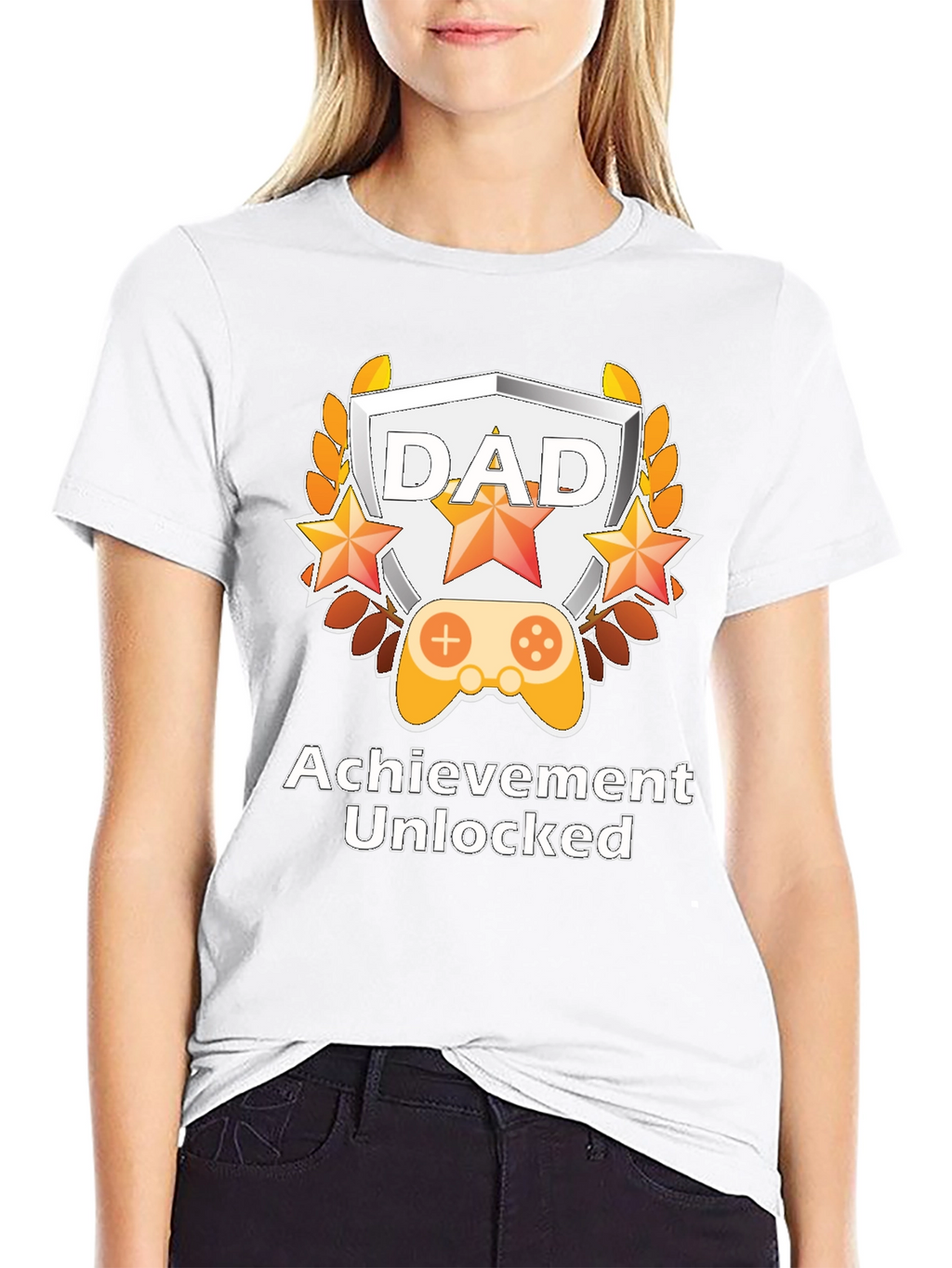 Dad Achievement Unlocked T-Shirt Gaming Fathers Day
