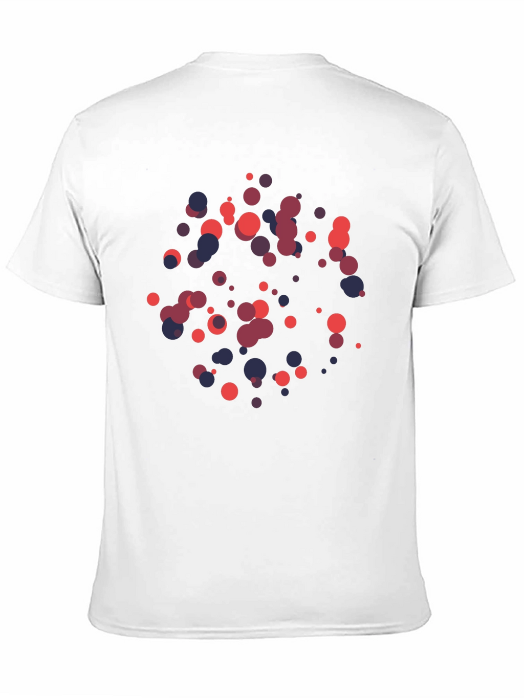 Abstract Geometric Circle Pattern Black T-Shirt