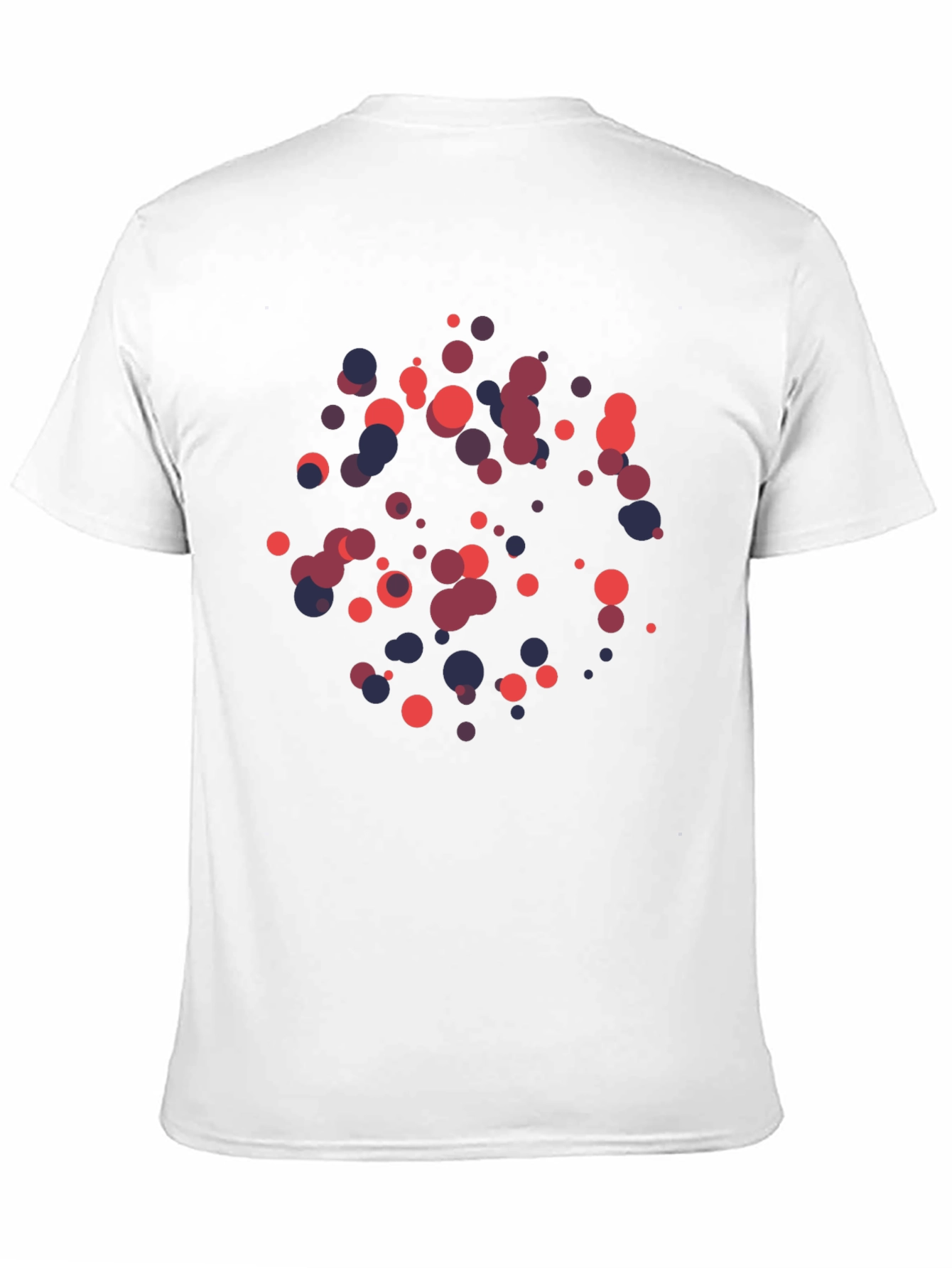 Abstract Geometric Circle Pattern Black T-Shirt