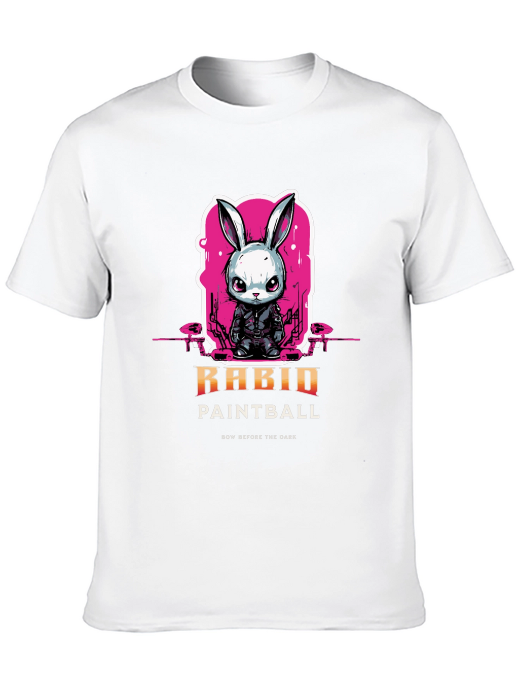 Rabid Paintball T-Shirt: Dark Rabbit Design