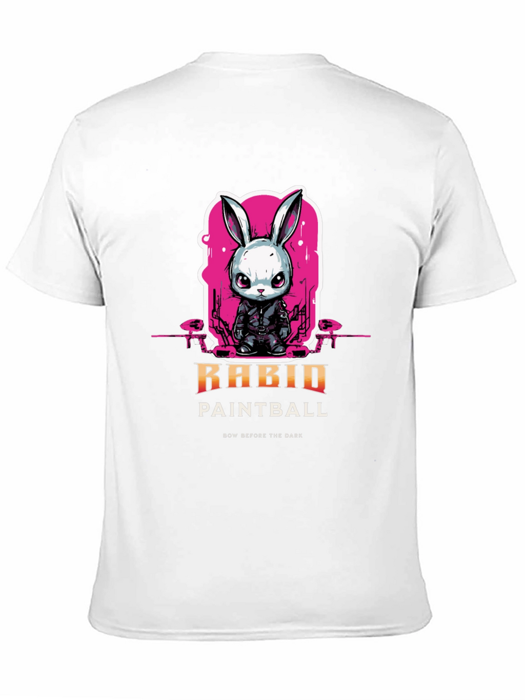 Rabid Paintball T-Shirt: Dark Rabbit Design