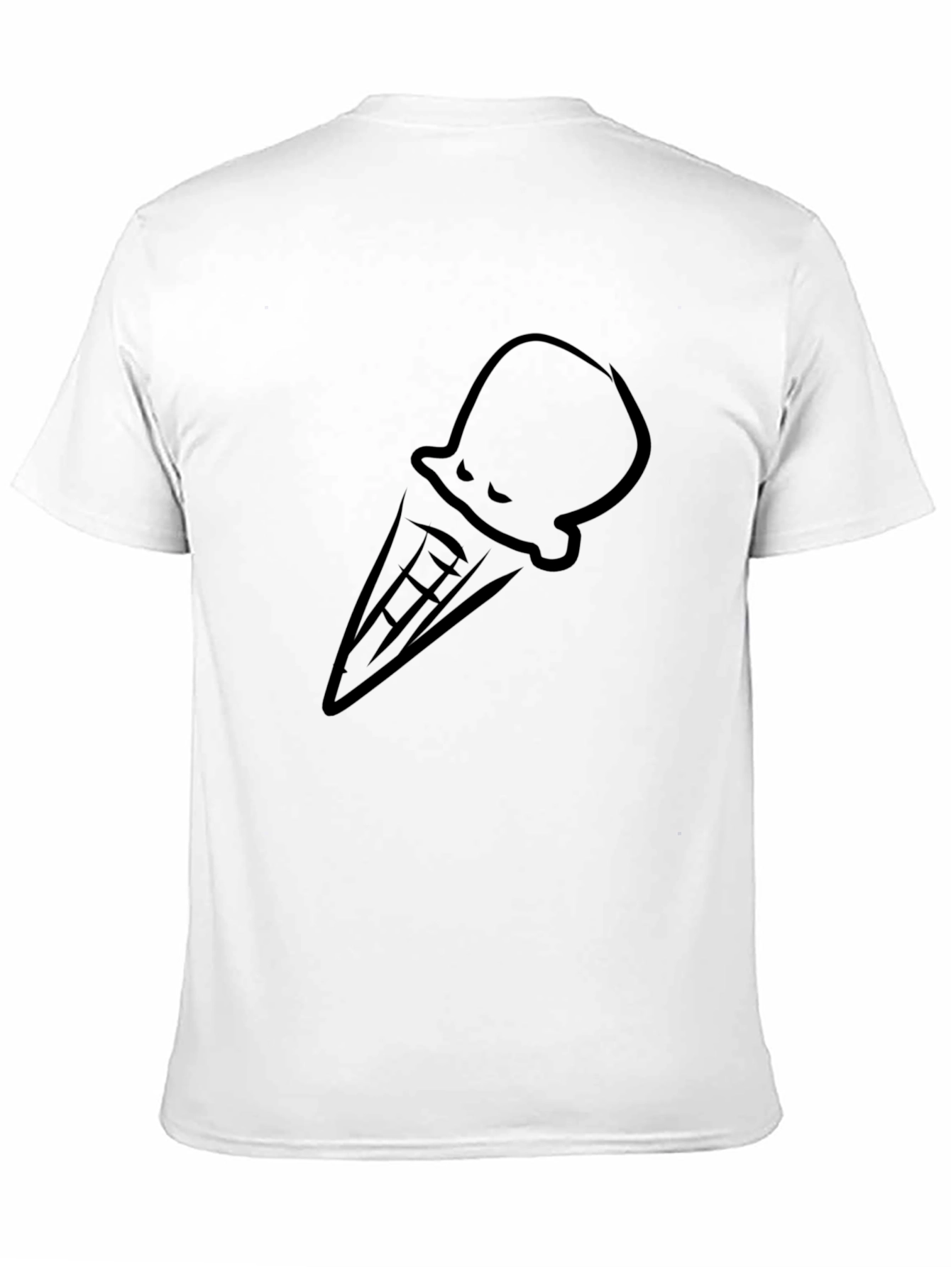 Cool Ice Cream Cone Graphic Tee - Black T-Shirt
