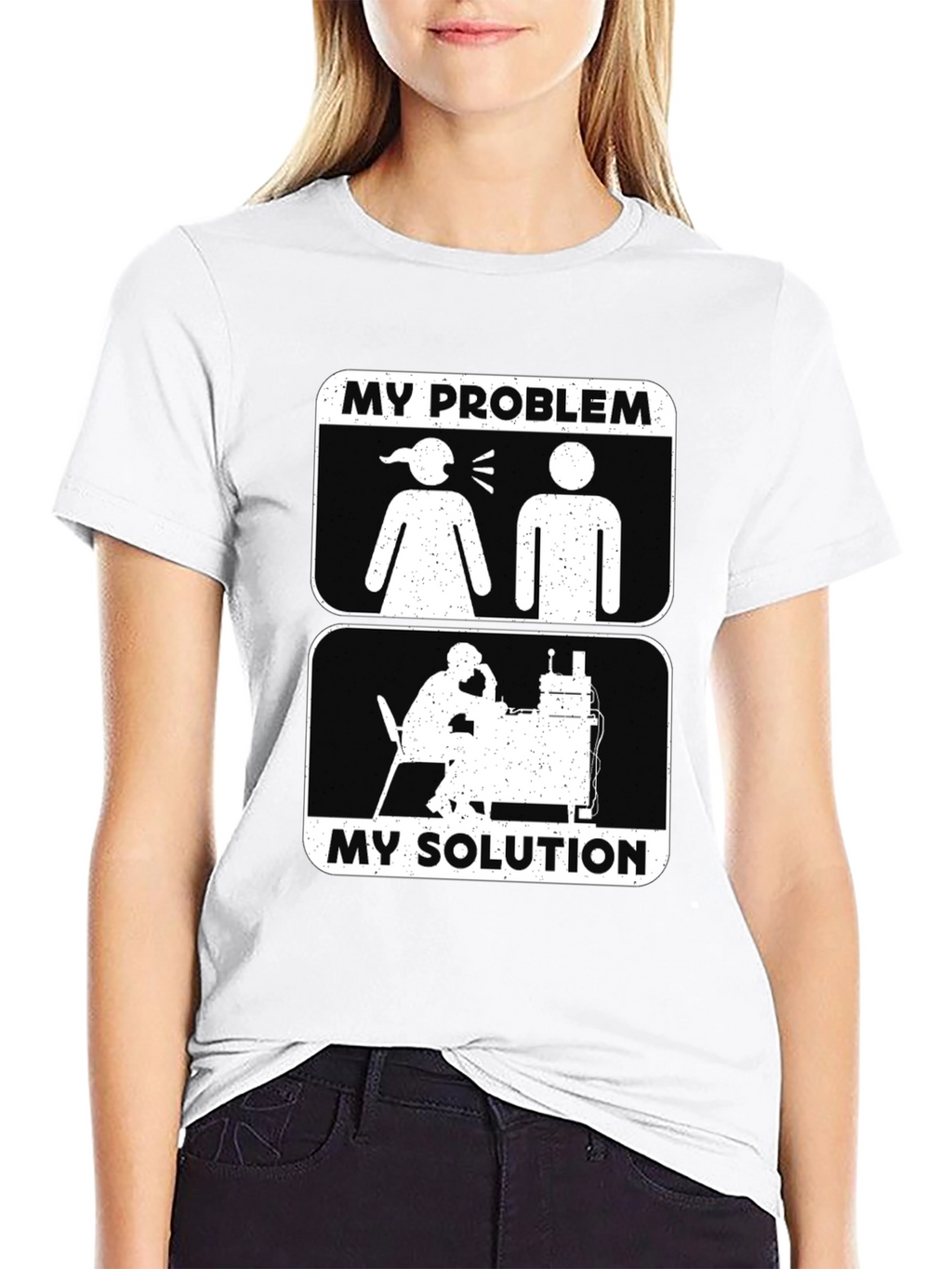 Humorous My Problem My Solution Graphic Tee