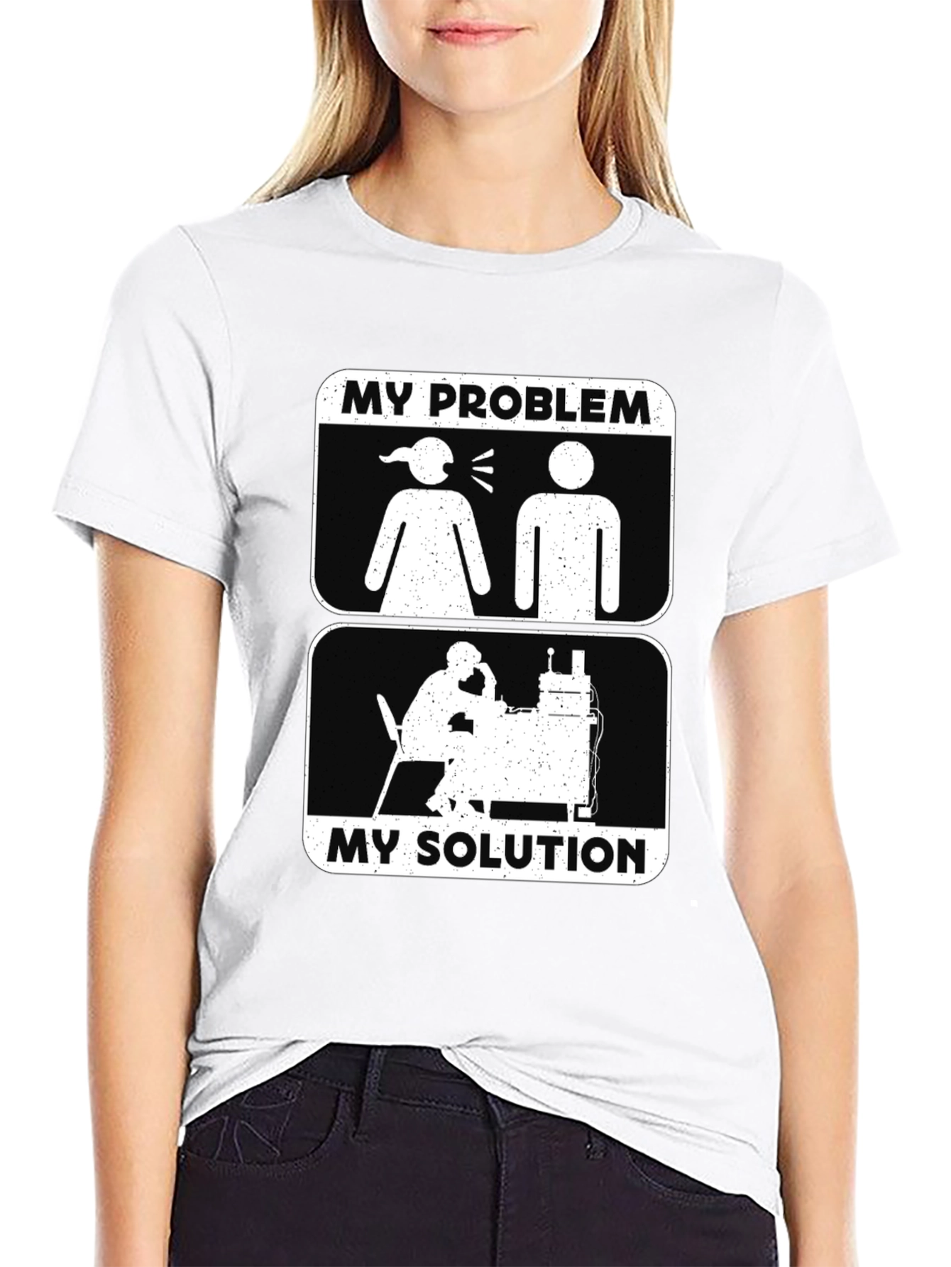 Humorous My Problem My Solution Graphic Tee