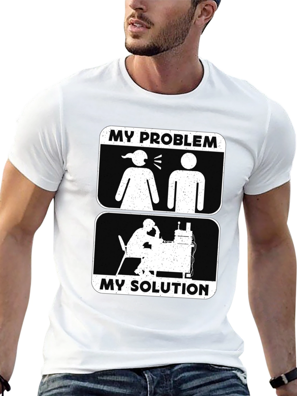 Humorous My Problem My Solution Graphic Tee