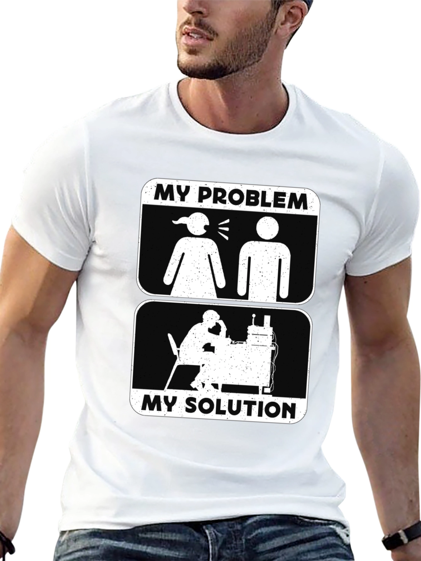 Humorous My Problem My Solution Graphic Tee