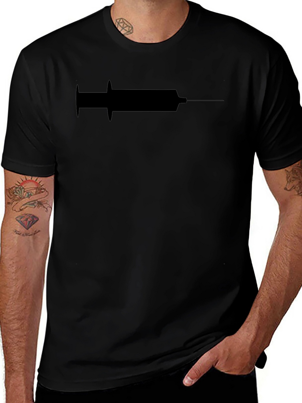 Dark Syringe Tee - Edgy Statement Shirt
