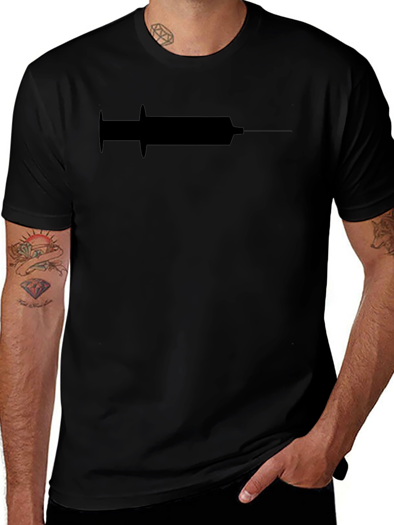 Dark Syringe Tee - Edgy Statement Shirt